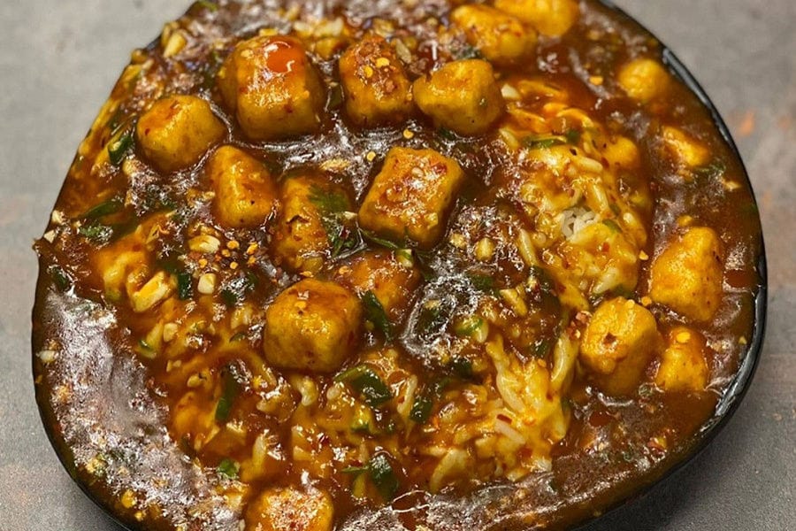 Pizza Rice with Gravy